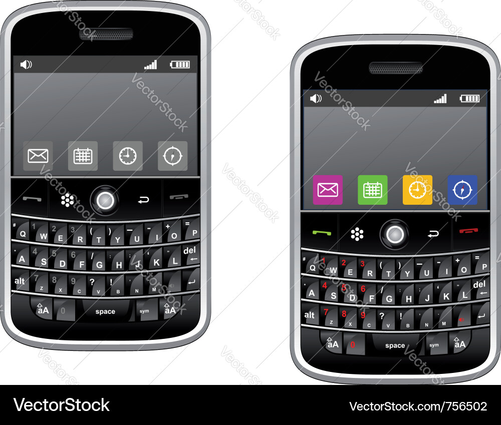 Smartphone with Keyboard vector image