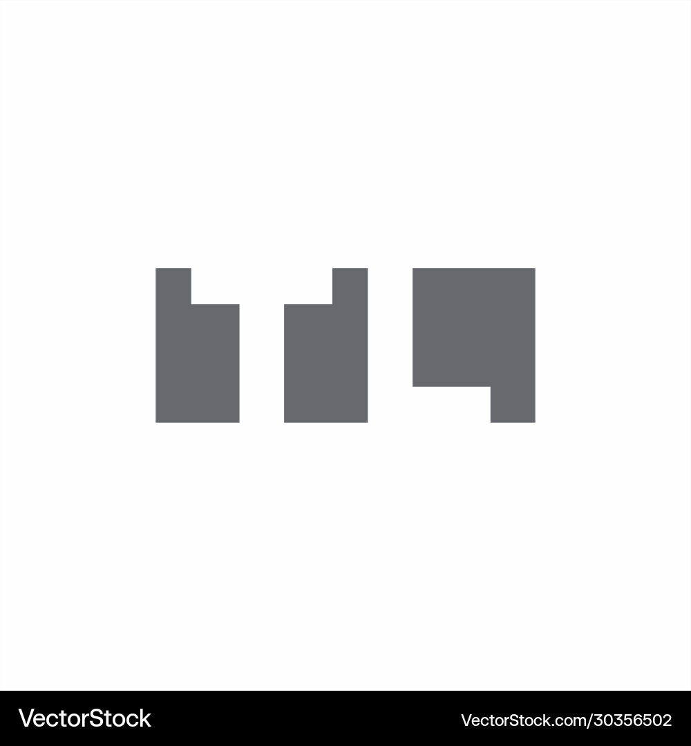 Tl logo monogram with negative space style design vector image