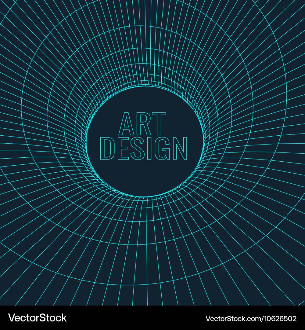 Wireframe torus with connected lines and dots vector image
