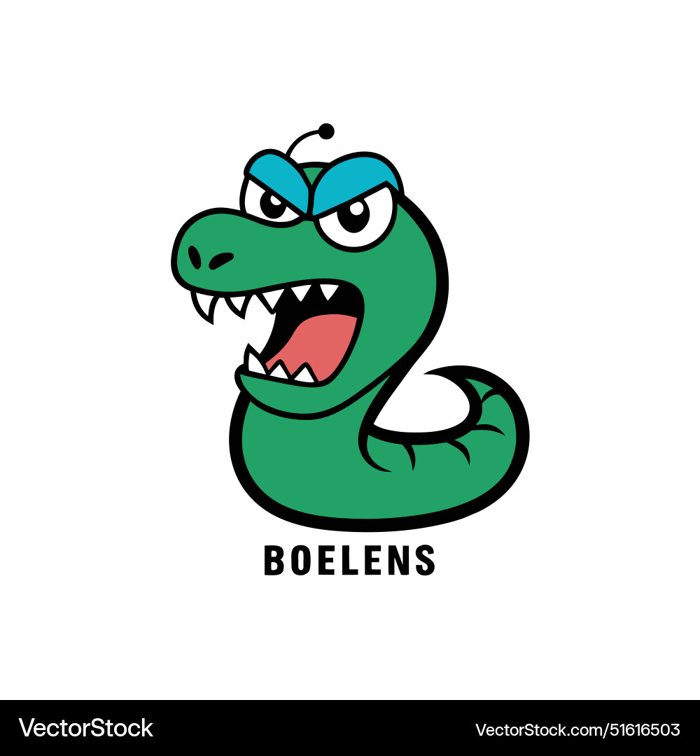 Boelens python angry icon vector image