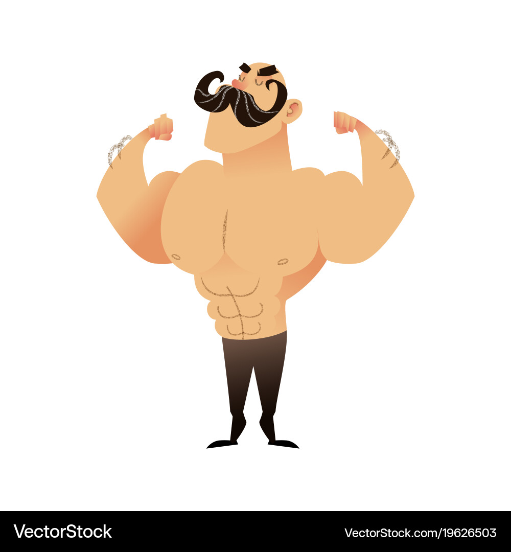 Сильные руки. Человек гиря. Смешной силач. Силач мультяшный. Мускулы на руках.