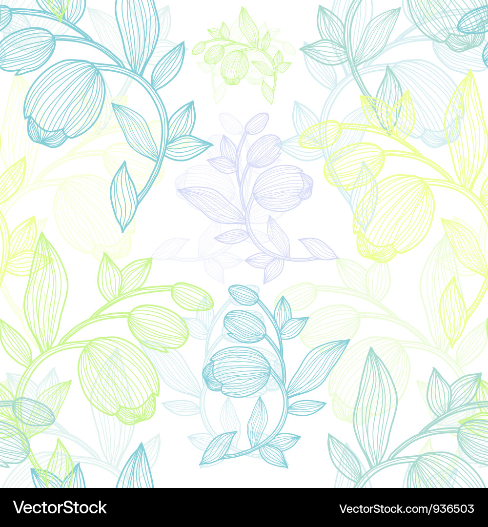 Floral Seamless Pattern vector image