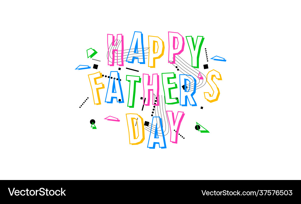 Happy fathers day card Happy fathers day card vector image