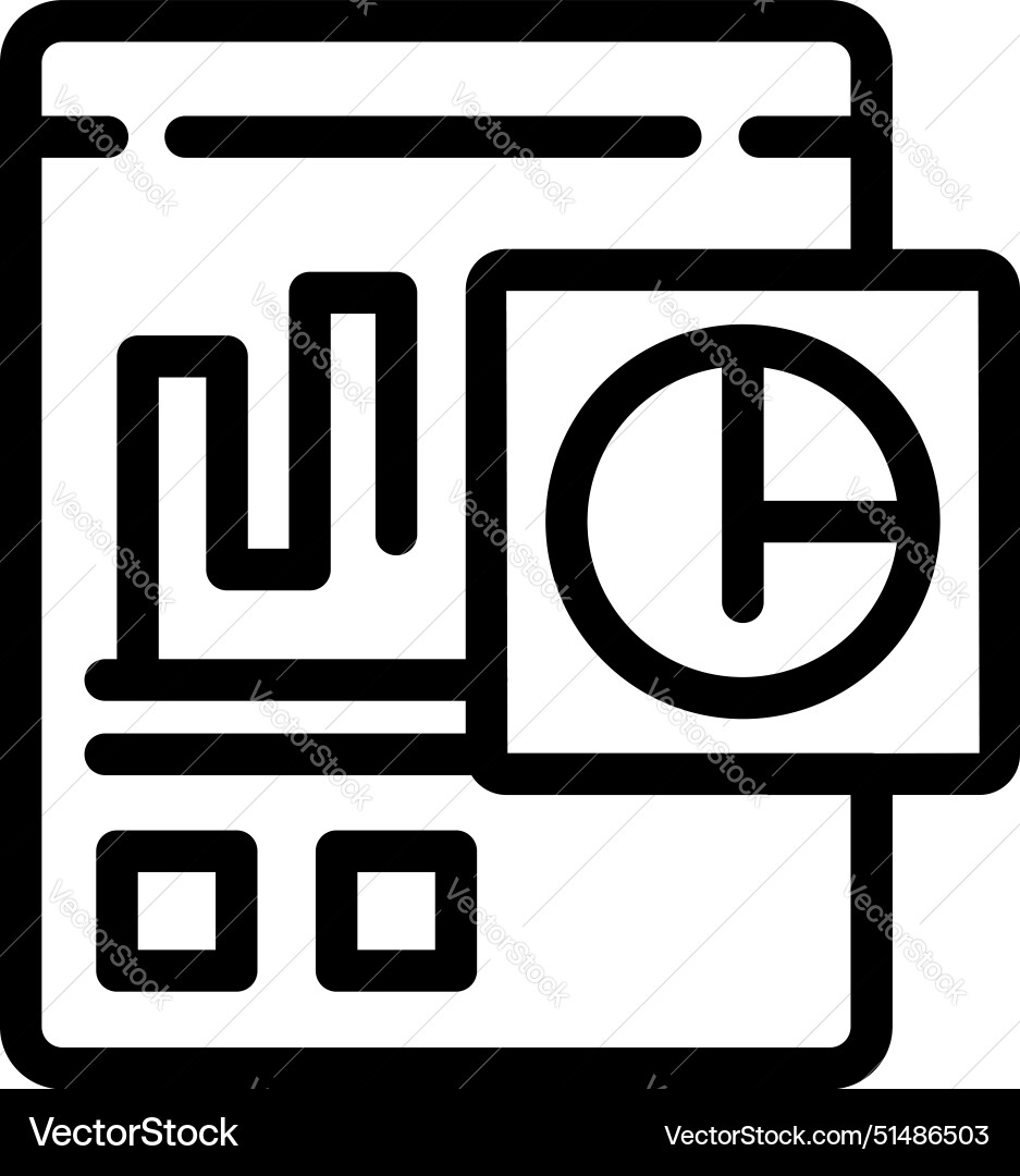 Modern analytics dashboard icon design Modern analytics dashboard icon design vector image