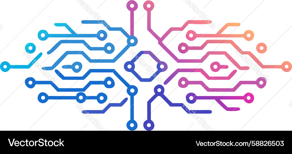 Neural Circuit Brain Concept Vector Image
