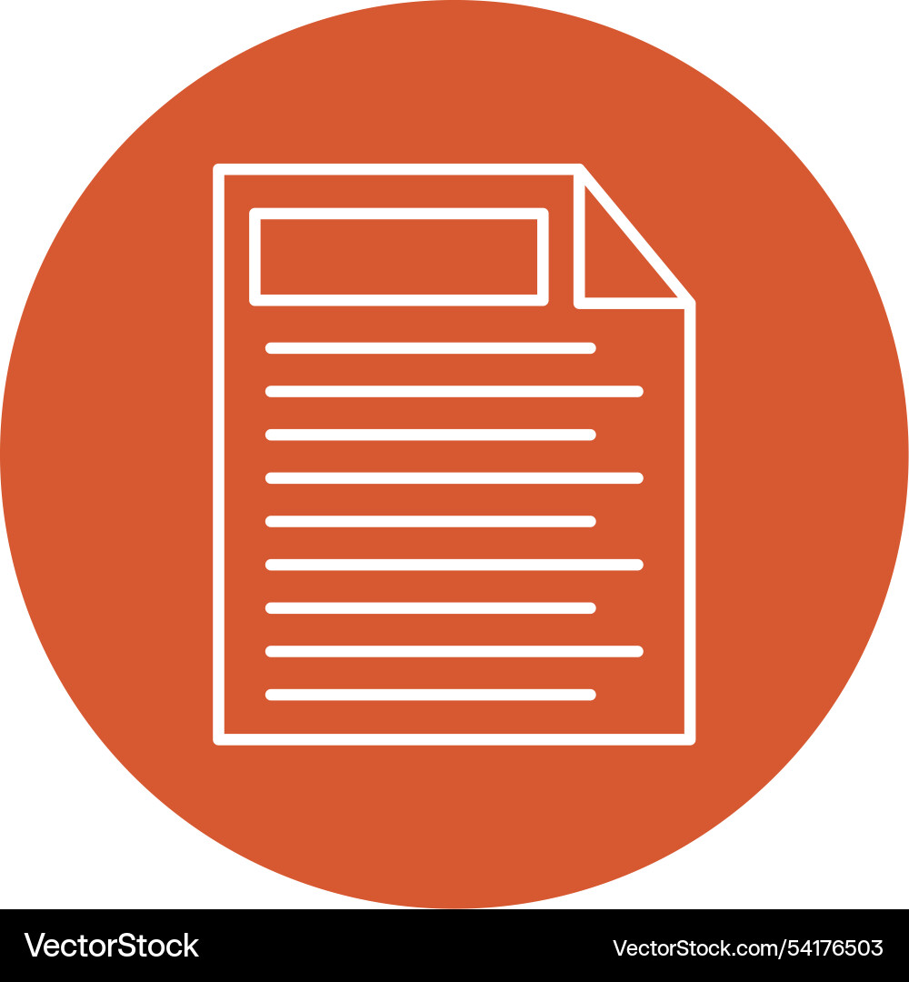 Notes line circle icon Vector Image