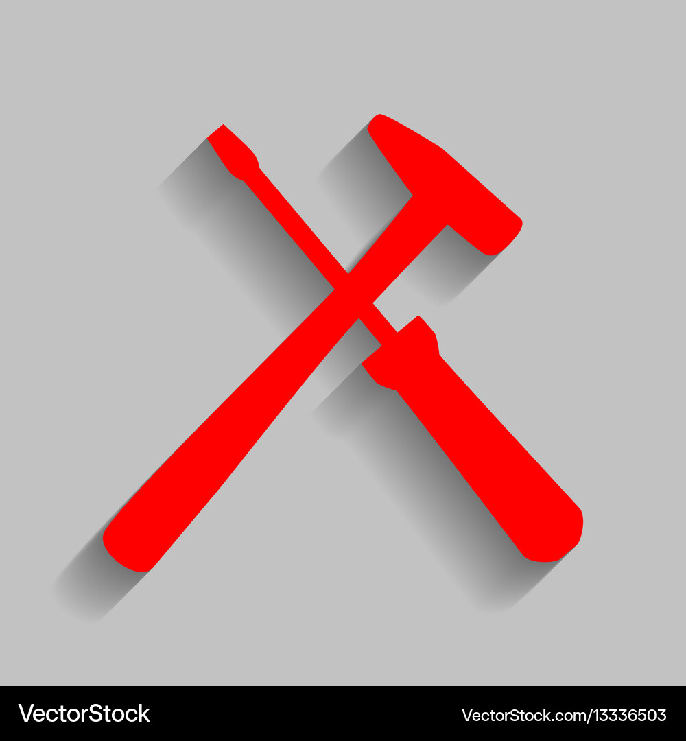 Tools sign red icon Vector Image