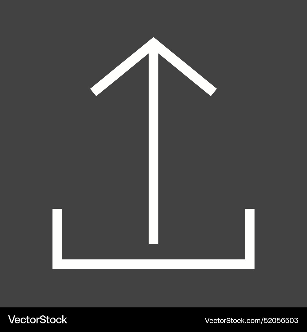 Upload outline icon symbol image Upload outline icon symbol image Vector Image
