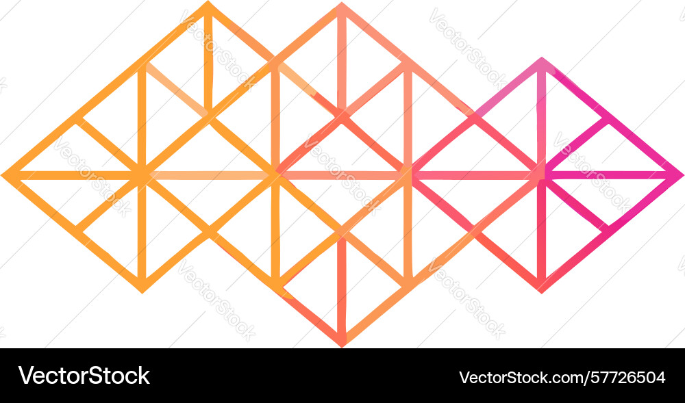 Abstract geometric pattern with triangles vector image