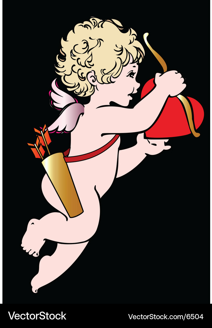 Adorable Cupid with Quiver Vector Image