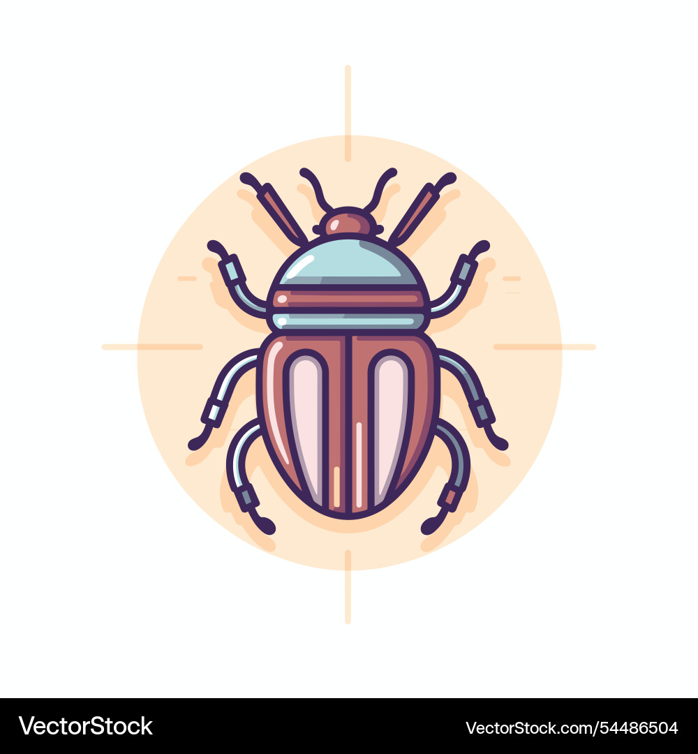 Intricate beetle with target design Intricate beetle with target design Vector Image