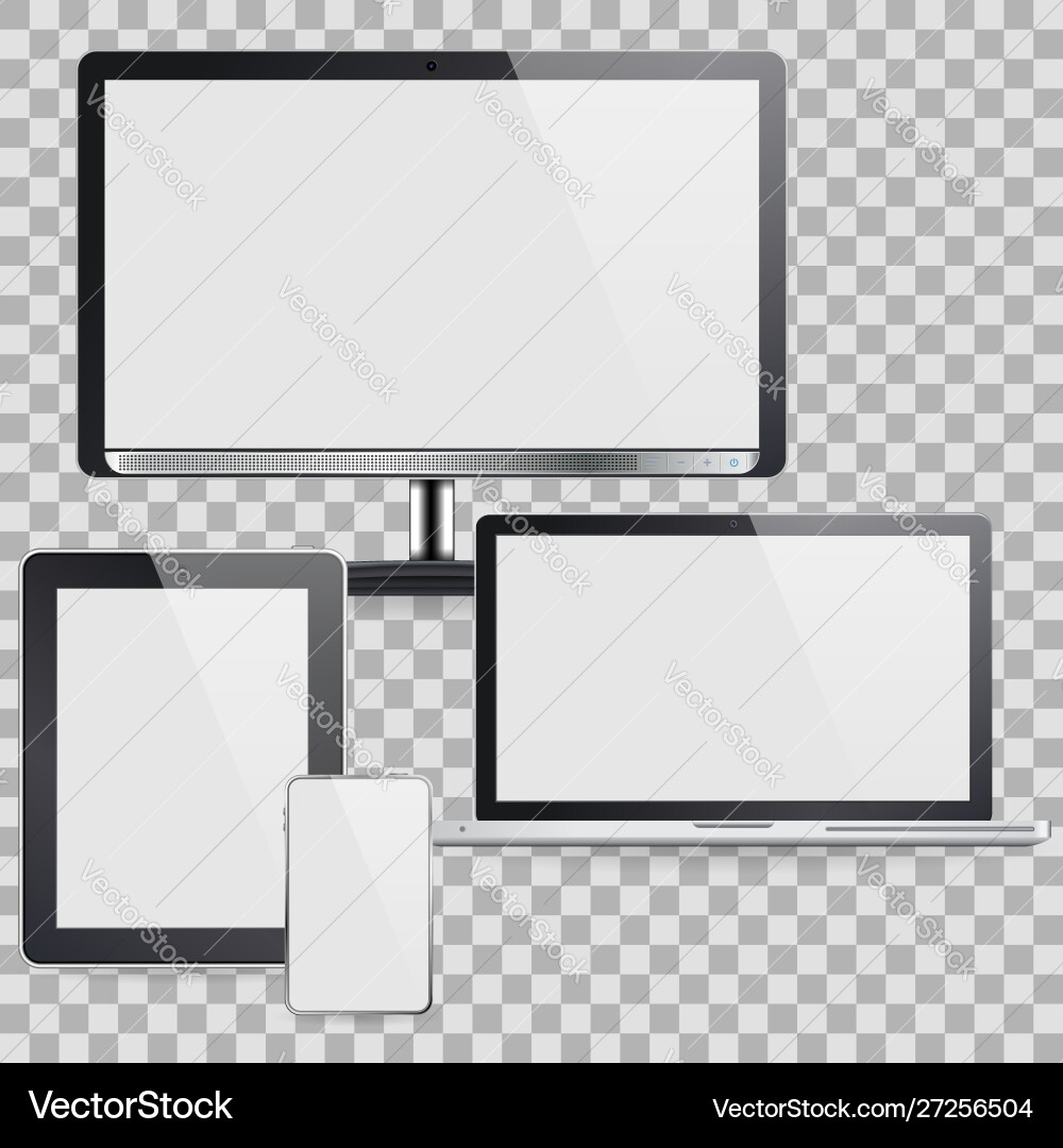 Set computer devices Set computer devices vector image
