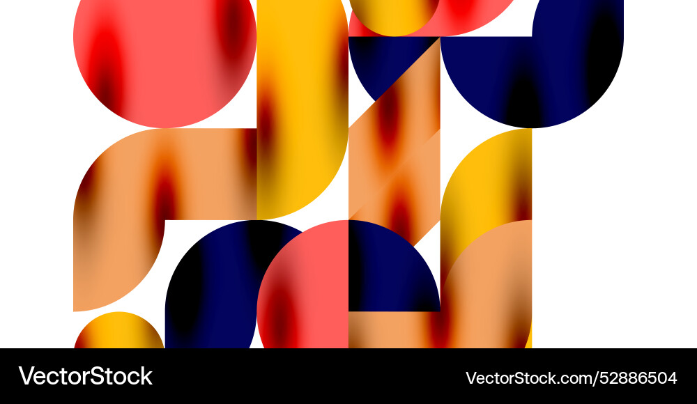 Shadow effect shiny circles and round triangles Vector Image