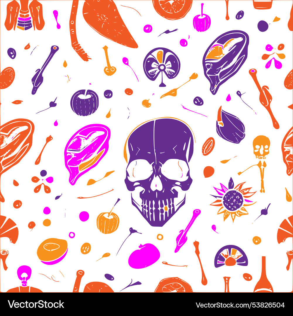 Skeleton abstract pattern seamless Skeleton abstract pattern seamless vector image