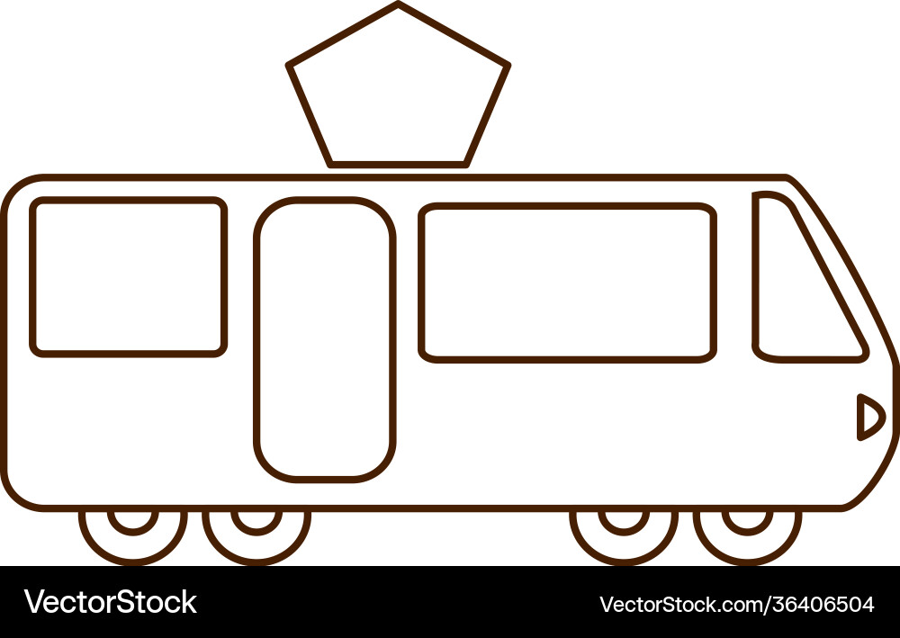 Tram simple icon Tram simple icon vector image
