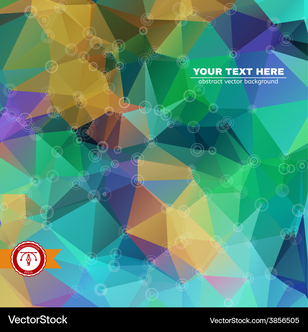 Abstract colorful triangles background Vector Image