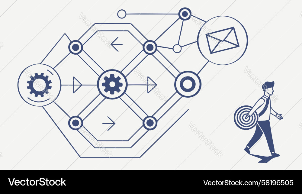 Digital Network Connection Concept Vector Image