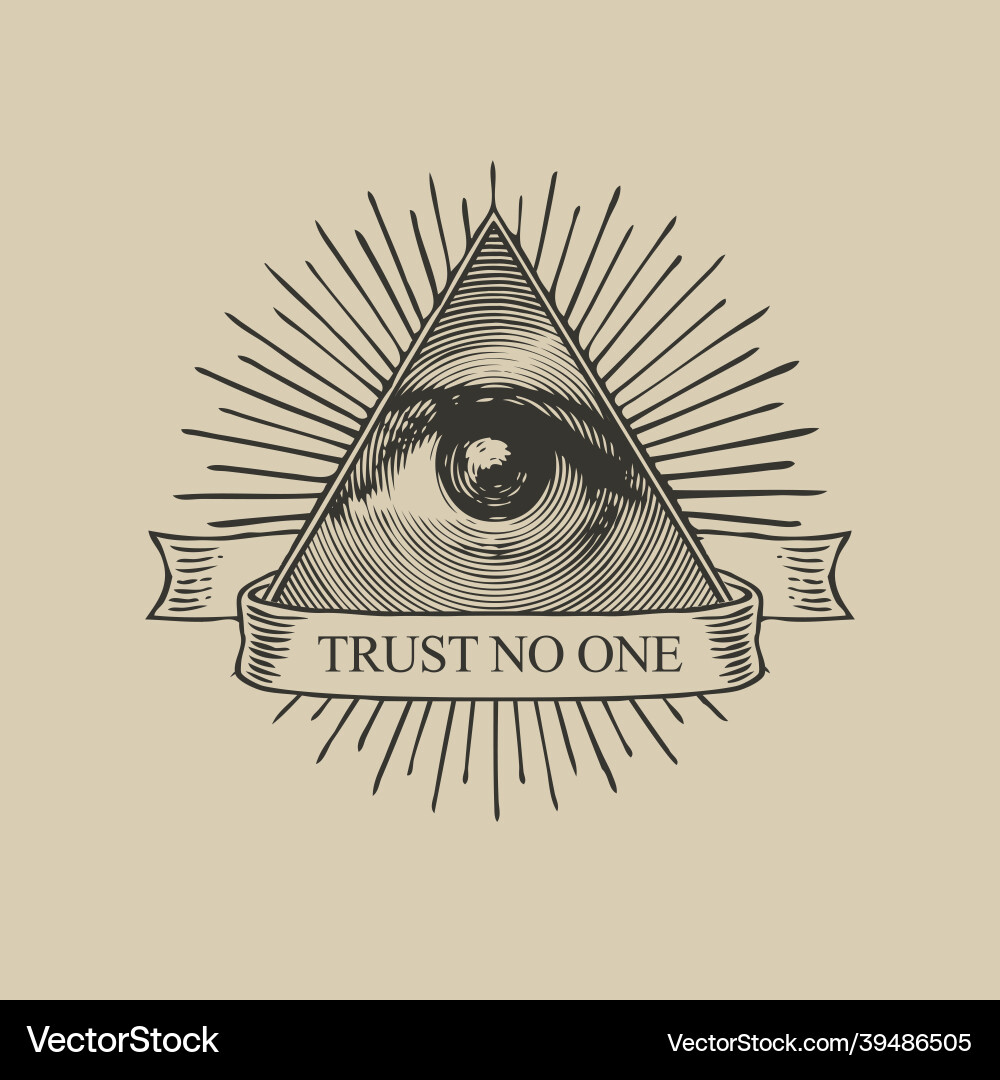 Icon of the masonic symbol all-seeing eye Icon of the masonic symbol all-seeing eye vector image