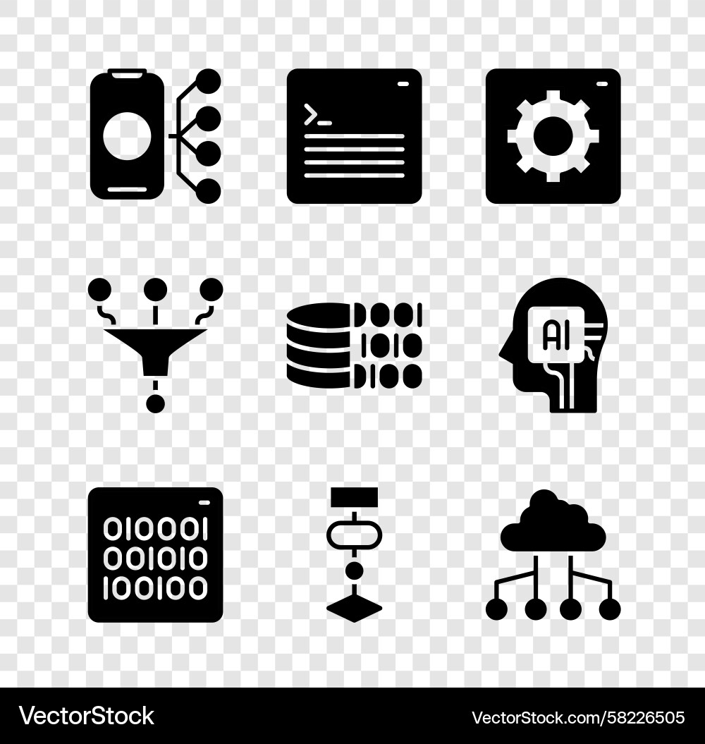 Neural Network & Web Development Concepts Vector Image