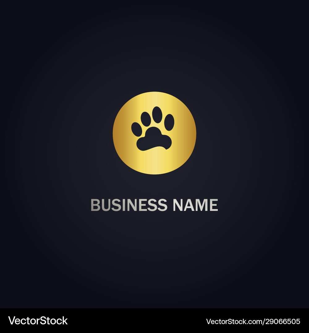 Pet Fuß Schritt Gold Logo Pet Fuß Schritt Gold Logo vektorbild