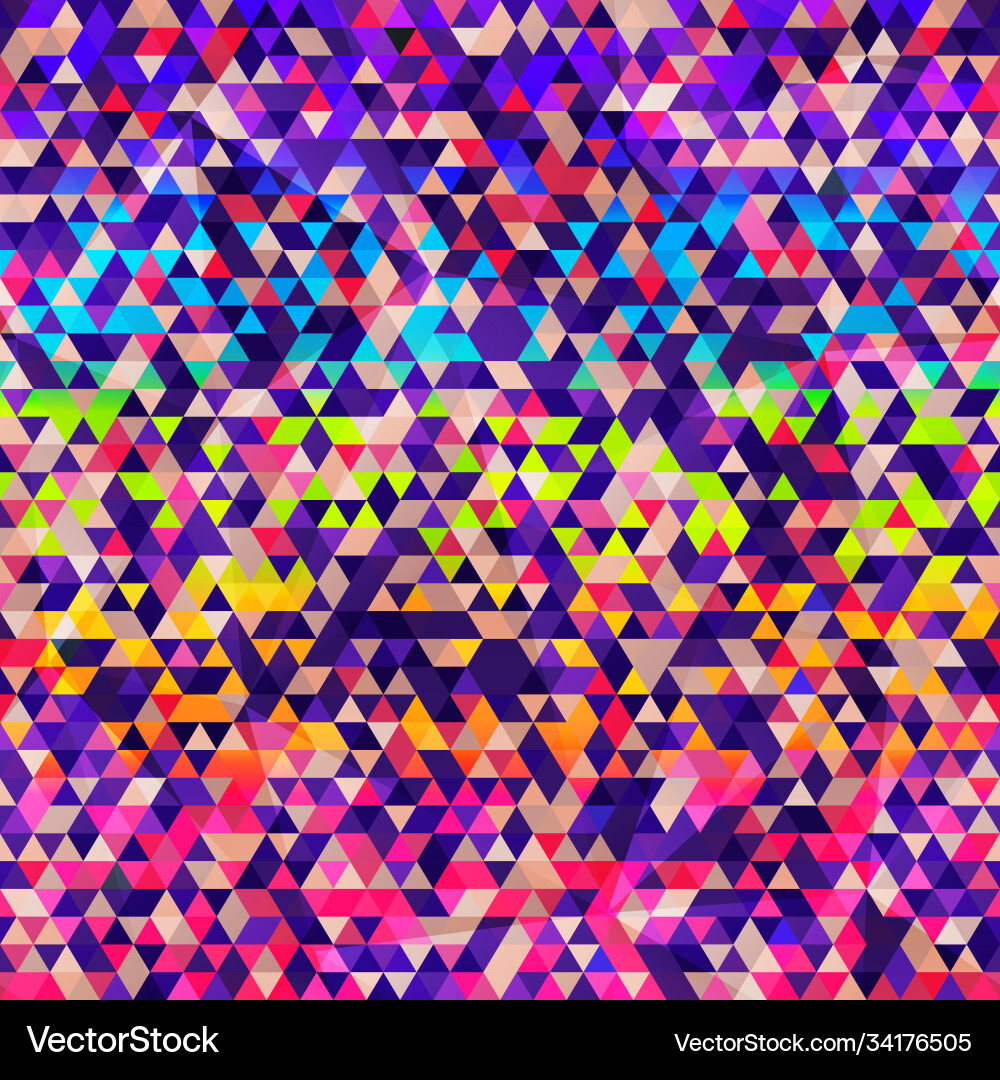 Rainbow color triangle seamless texture Royalty Free Vector