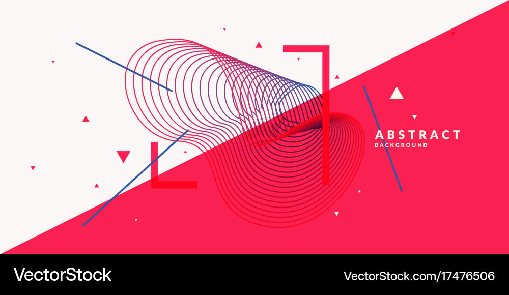 Abstract background with dynamic linear waves vector image