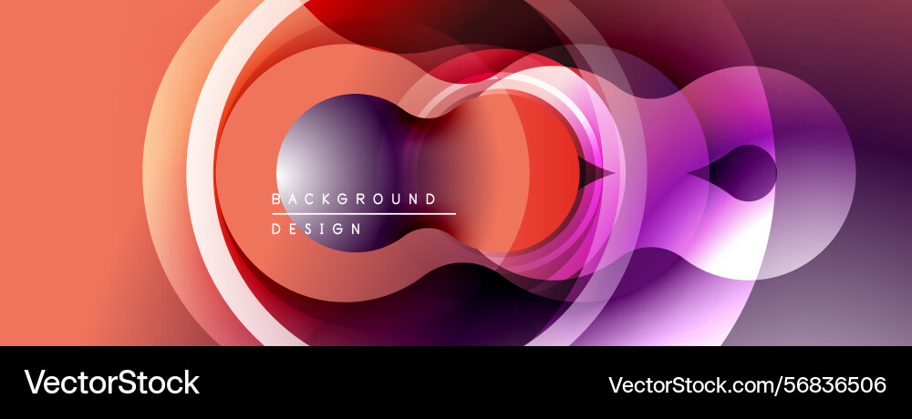 Abstract design features overlapping circles Vector Image