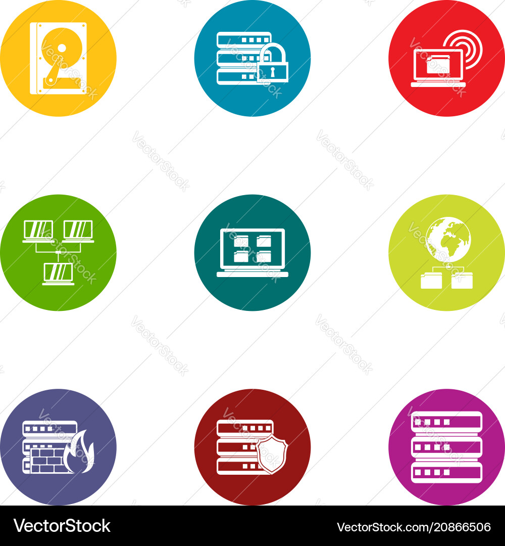 Fix soft icons set flat style Fix soft icons set flat style vector image
