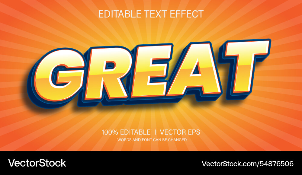 Great text effect with modern style design Great text effect with modern style design vector image