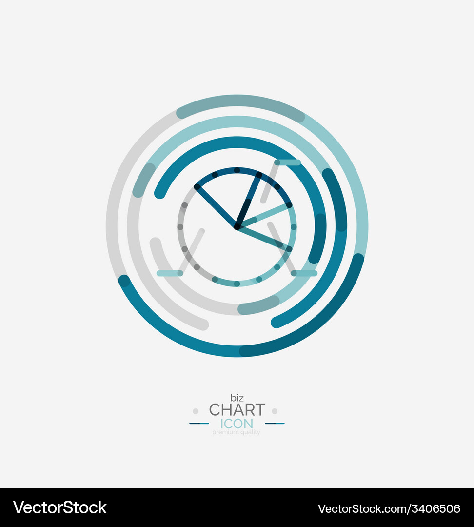 Line graph chart icon Vector Image
