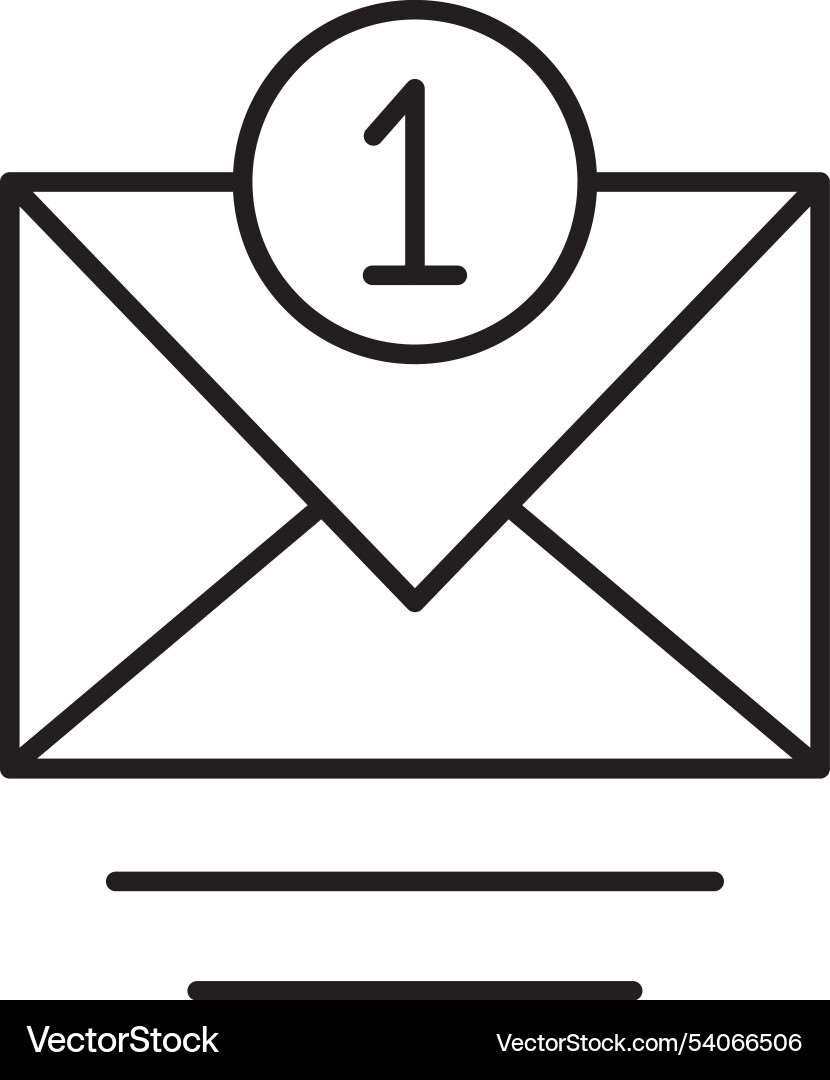 Message line icon design Vector Image
