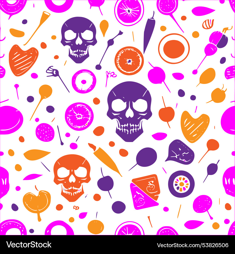 Skeleton abstract pattern seamless vector image
