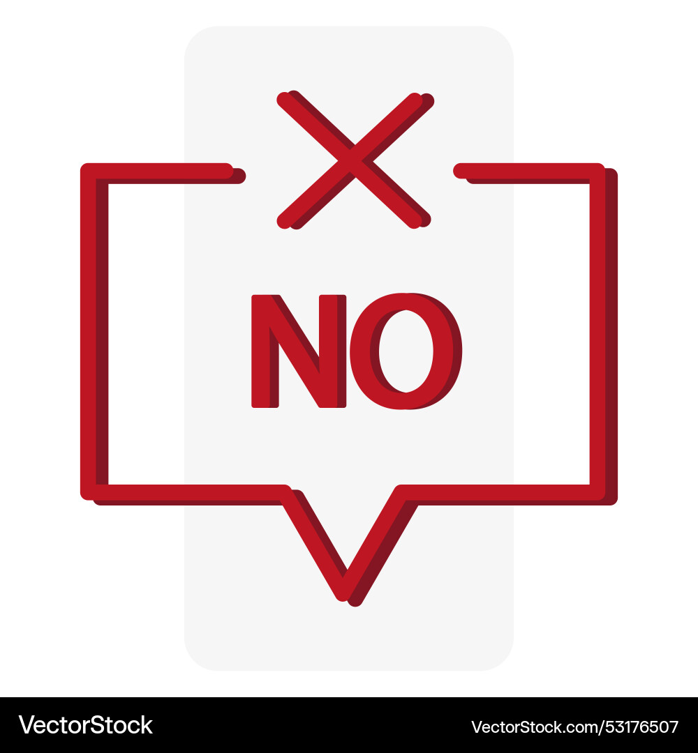 Banner no speech bubble with text icon message Banner no speech bubble with text icon message vector image