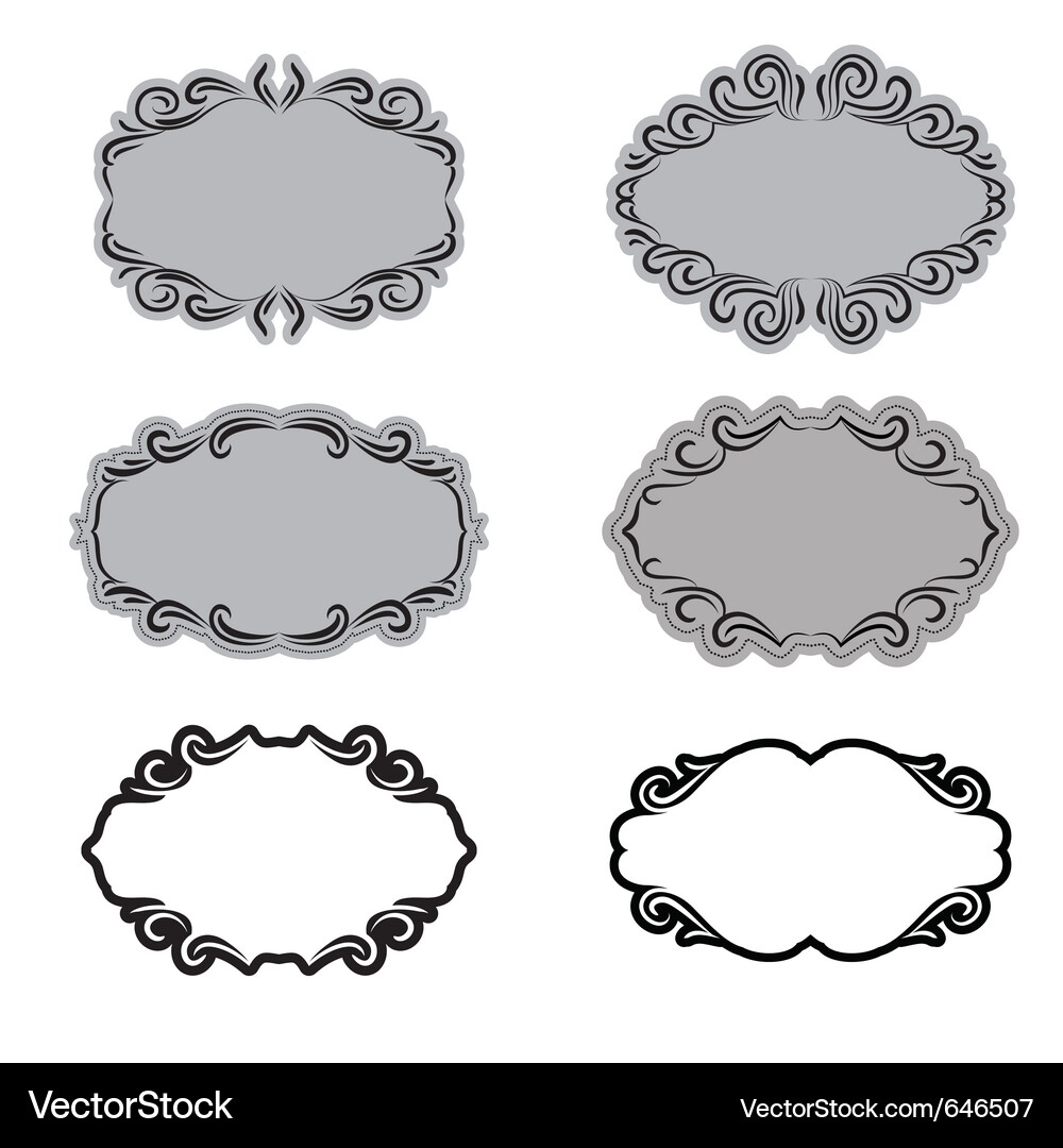 Set of ornate frames Vector Image