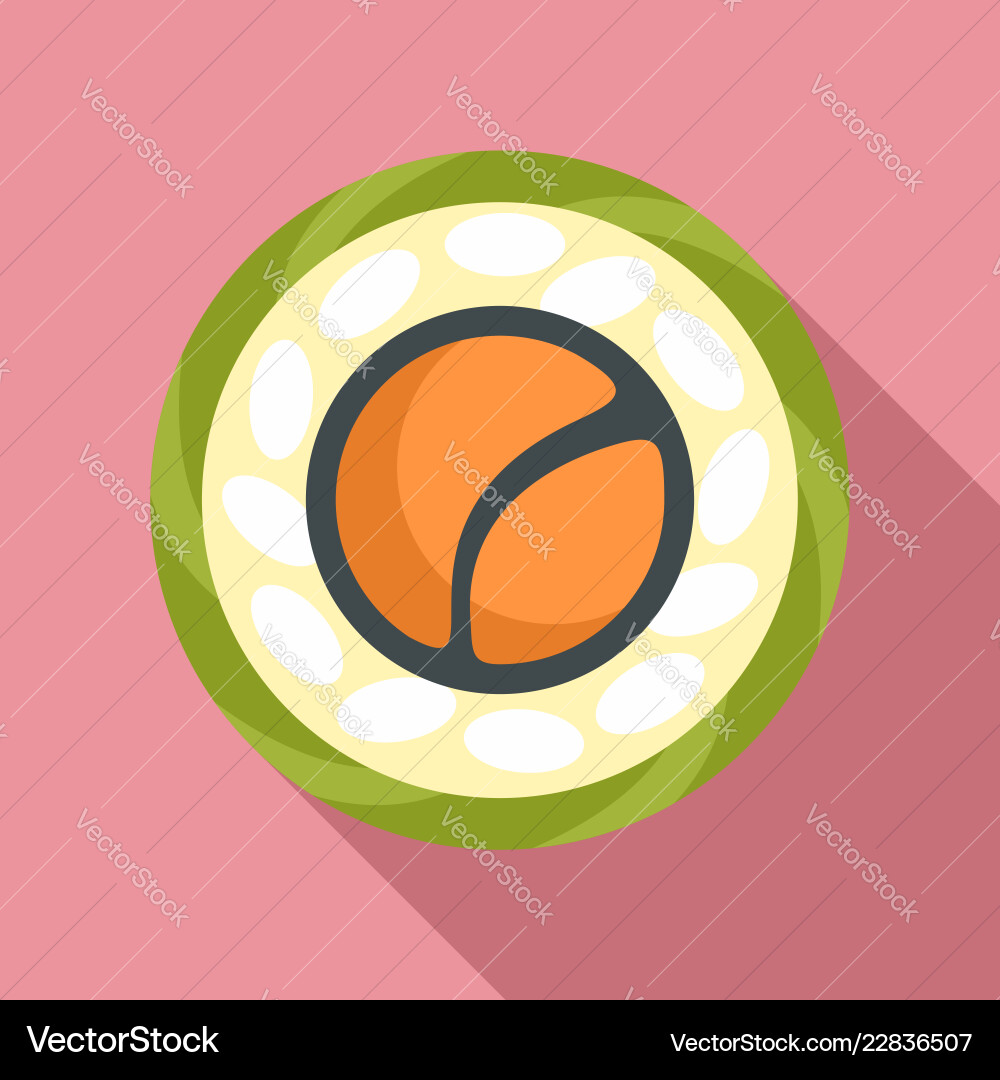 Top view sushi icon flat style Vector Image