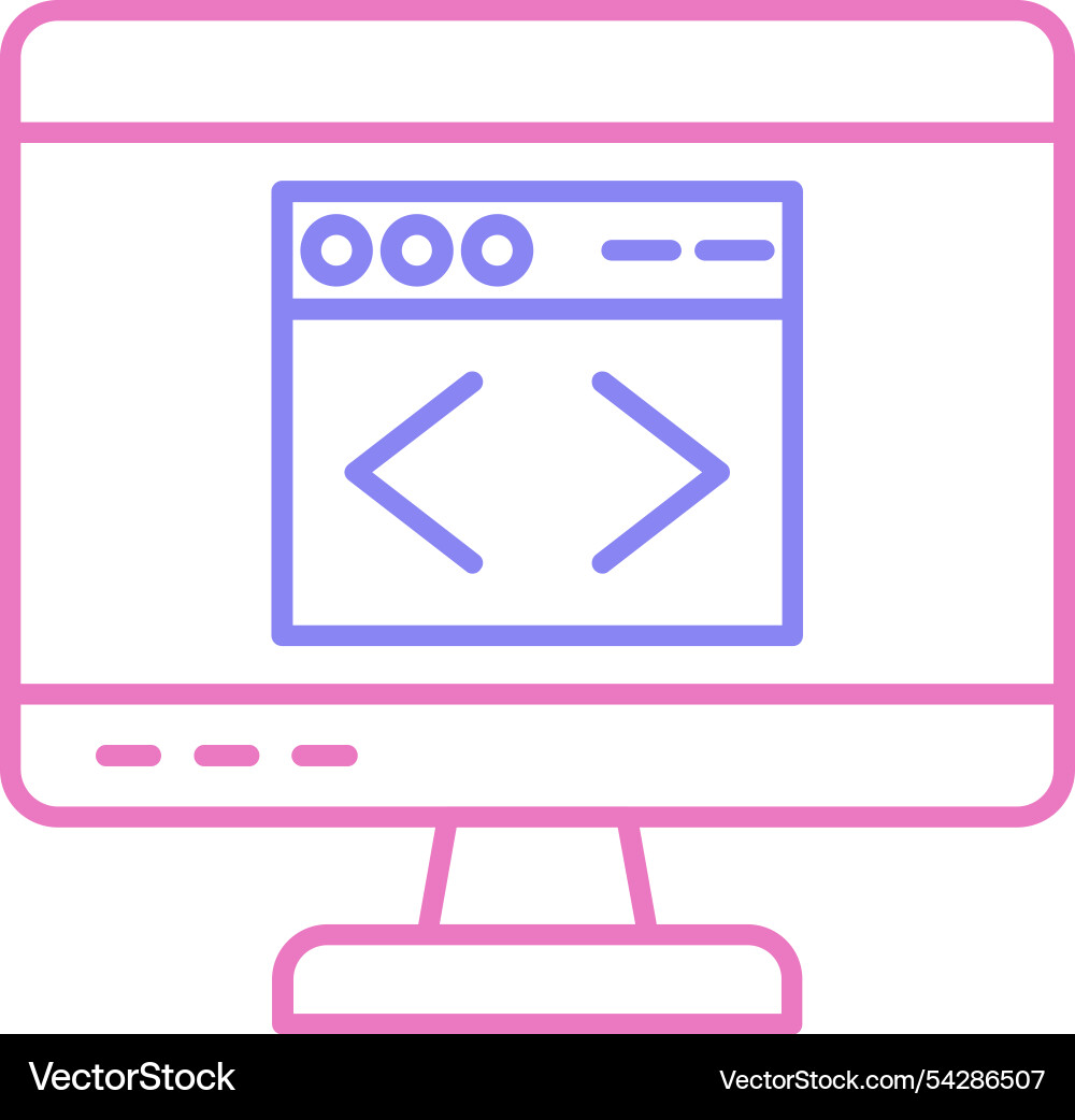 Website line two colour icon vector image