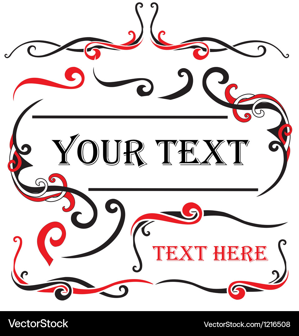 Abstract curve headers or banners set Vector Image