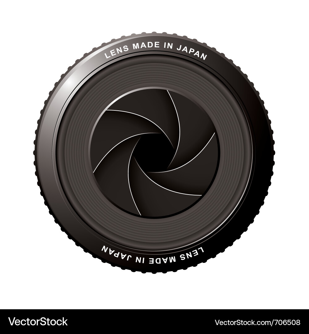 Camera Shutter Lens Vector Image