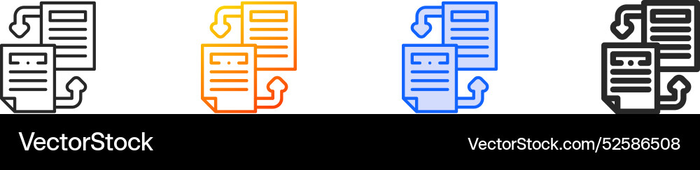 File sharing iconthin linear gradient blue stroke File sharing iconthin linear gradient blue stroke vector image