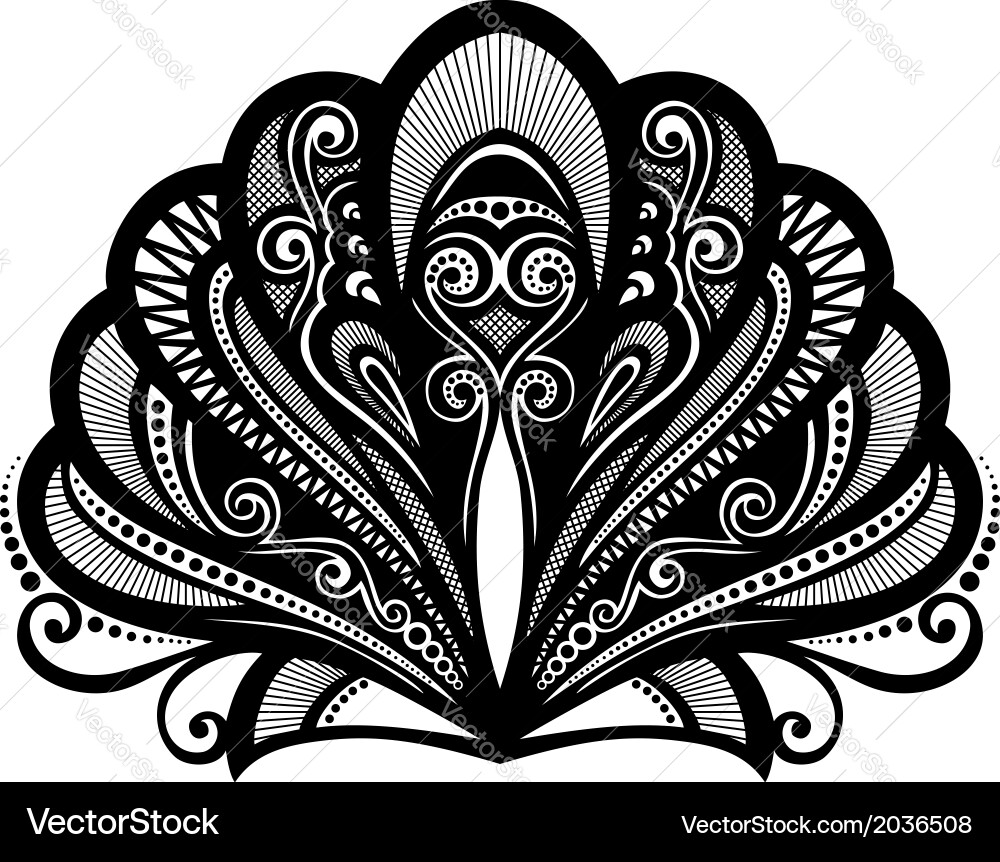 Ocean Swirl Shell Pattern vector image