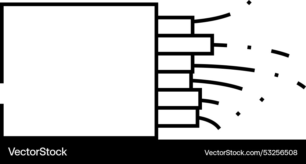 Optic cable line icon Royalty Free Vector Image