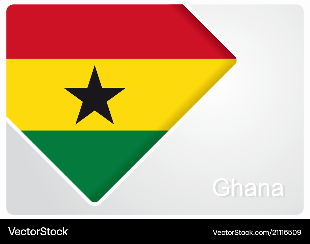 Ghana Flag Background Vector Image