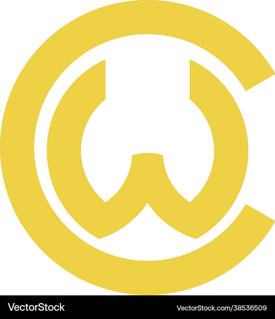 Initial letter cw logo design on luxury background – Royalty-Free Vector |  VectorStock, image size:931x1080