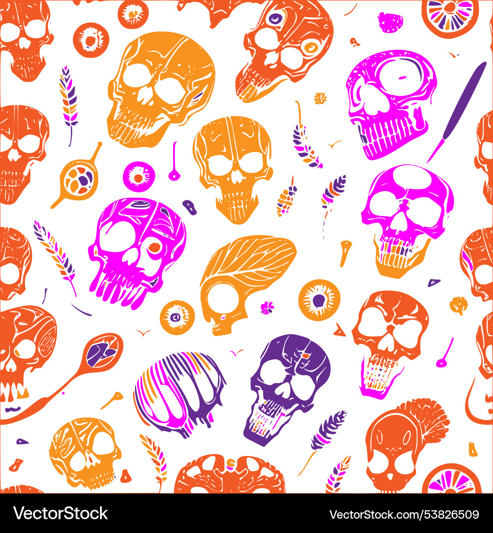 Skeleton abstract pattern seamless vector image