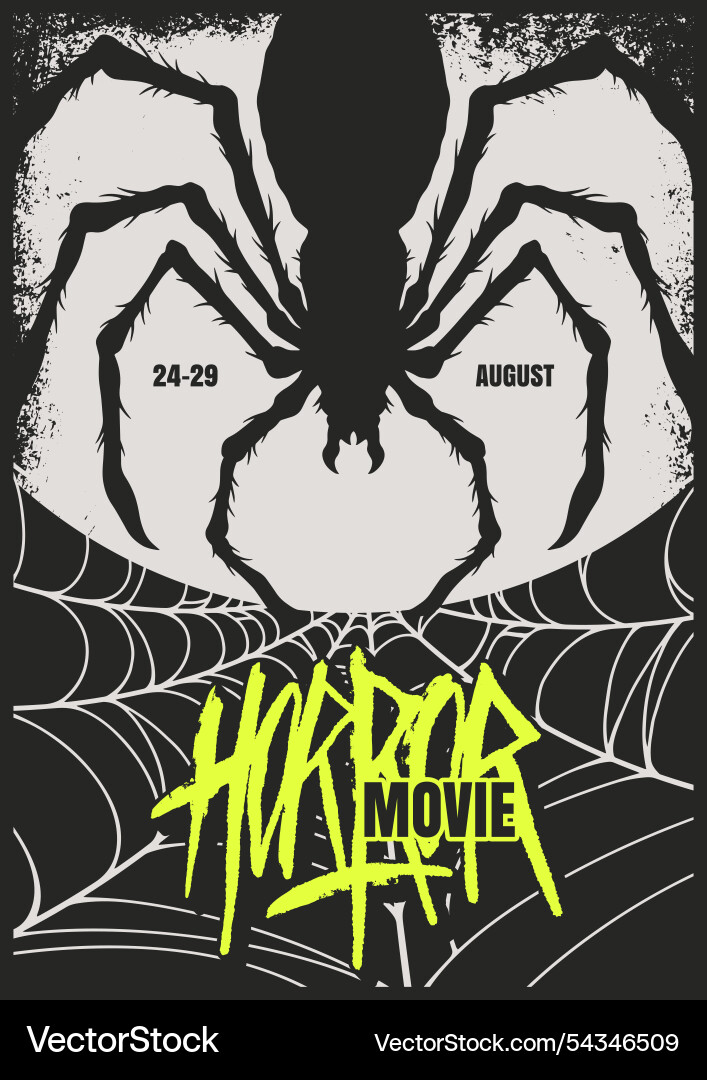Spider-themed Horrorfestival Spider-themed Horrorfestival vektorbild