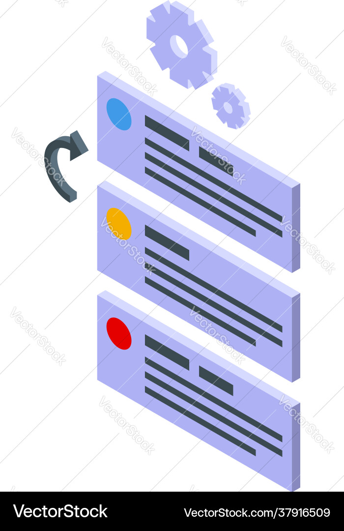 Task schedule message icon isometric style Task schedule message icon isometric style vector image