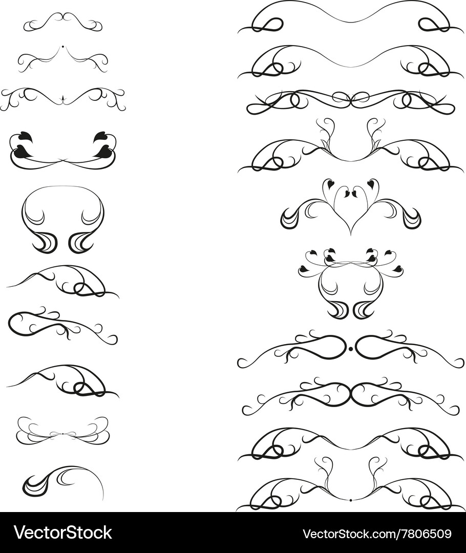 Text dividers design elements set Vector Image
