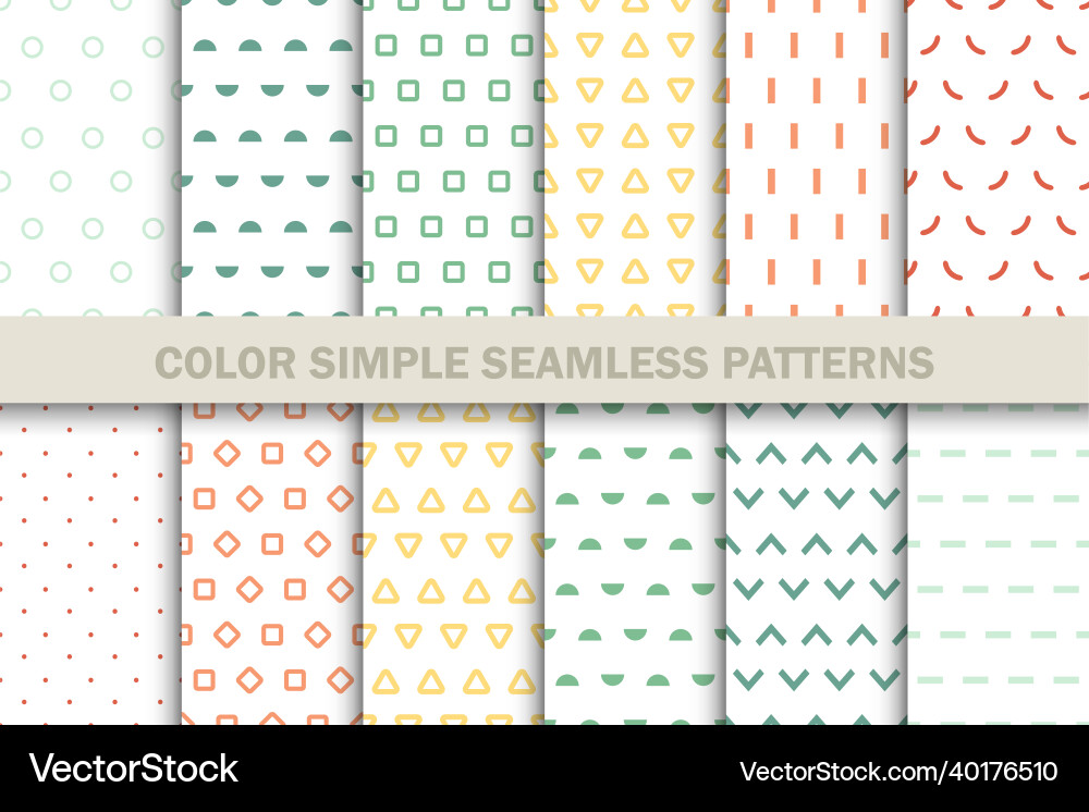 Collection of seamless simple patterns Collection of seamless simple patterns vector image
