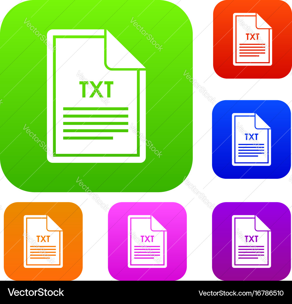 File txt set collection vector image