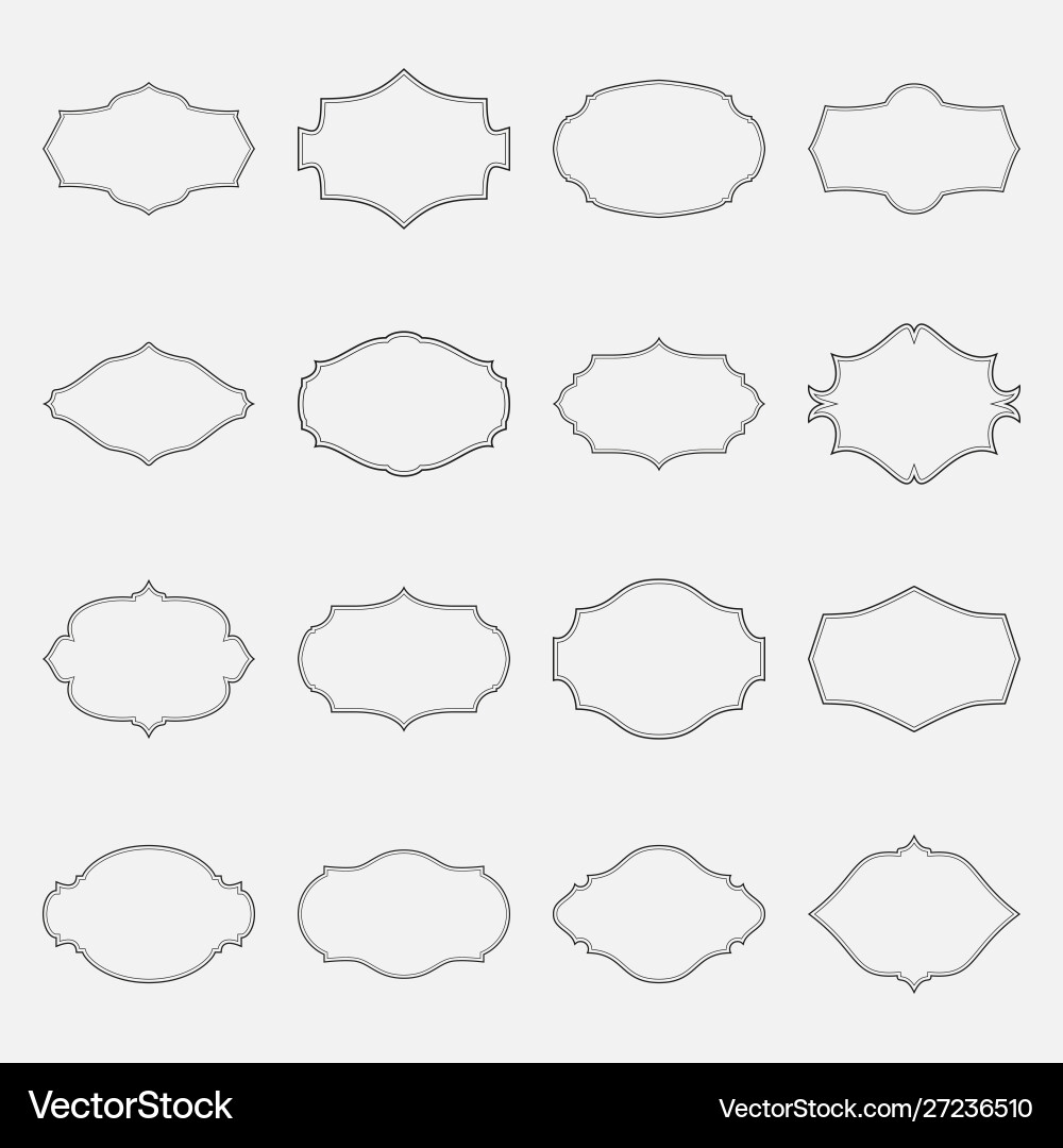 Set vintage frames Royalty Free Vector Image - VectorStock